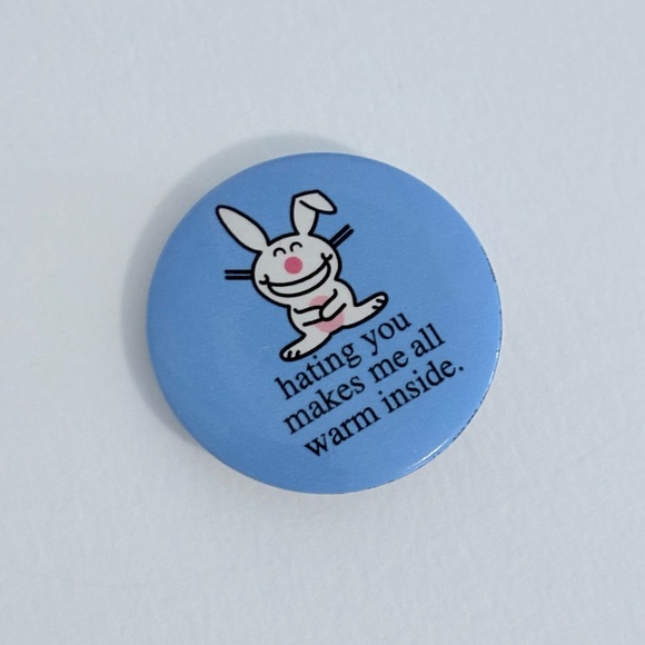 Hot Topic Accessories - Vintage 90s Y2K Happy bunny button pin Hot Topic